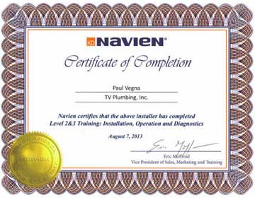 Navien Certified Installer