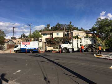 Sewer repair project in El Sereno, CA.
